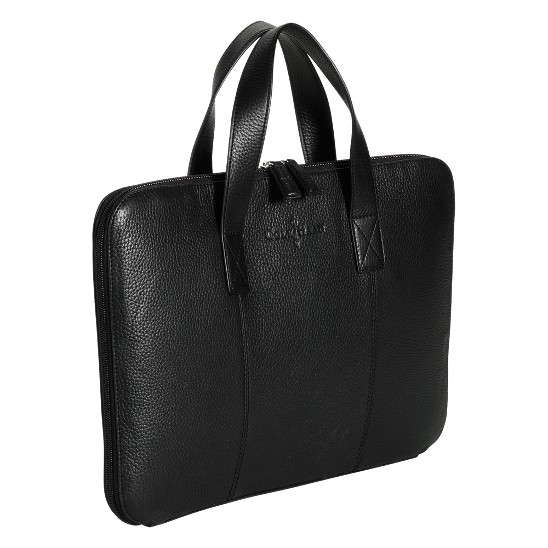 Cole Haan Merced Slim Computer Case Black Grain Outlet Online