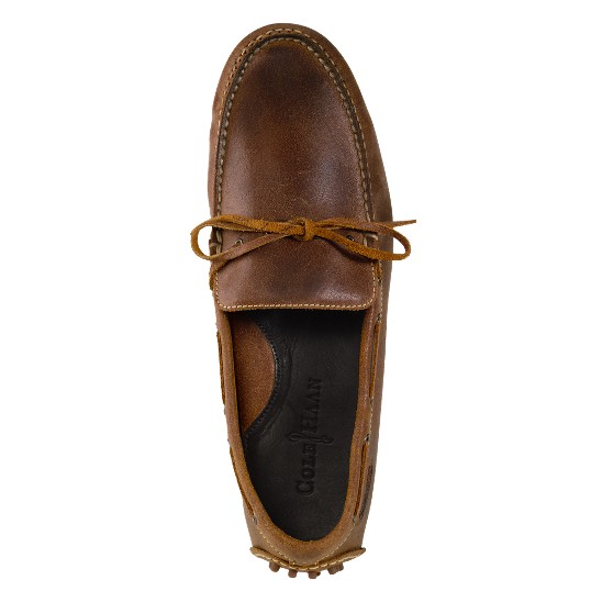 Cole Haan Air Grant Driving Moccasin Bark Suede Outlet Online