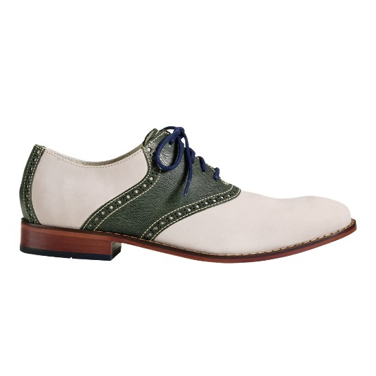 Cole Haan Air Colton Saddle Oxford Salt Nubuck/Military Green Outlet Online