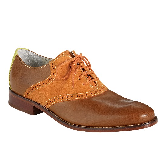 Cole Haan Air Colton Saddle Oxford Cognac/Orange Suede/Yellow Suede Outlet Online