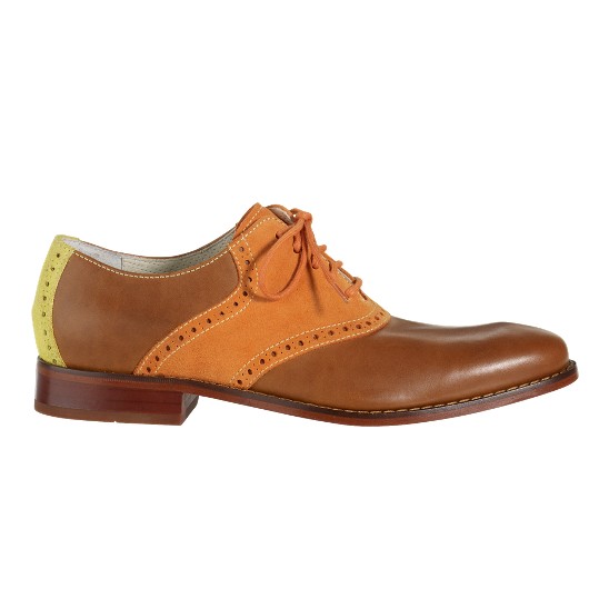 Cole Haan Air Colton Saddle Oxford Cognac/Orange Suede/Yellow Suede Outlet Online