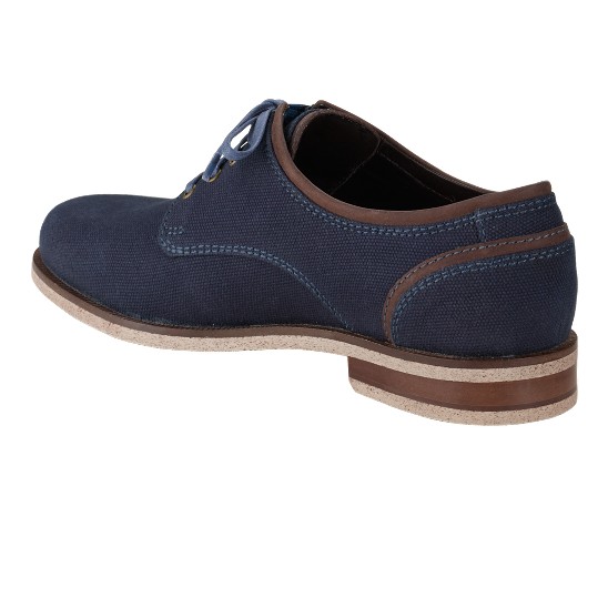 Cole Haan Boothbay Plain Oxford Navy Canvas/Mahogany Outlet Online