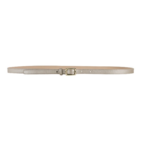 Cole Haan Village Soft Skinny Rectangle Belt White Gold Outlet Online