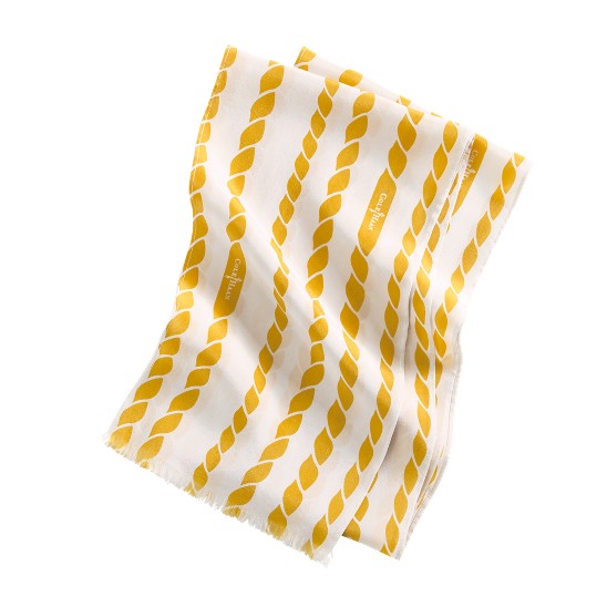 Cole Haan Uneven Rope Print Scarf White/Sunflower Outlet Online