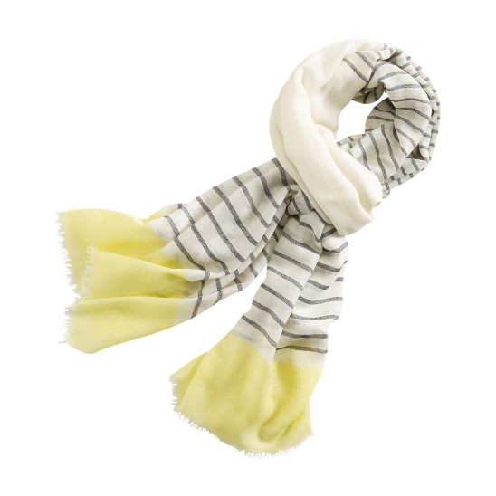 Cole Haan Transitional Stripe Scarf Ivory/Blk/Chickadee Outlet Online