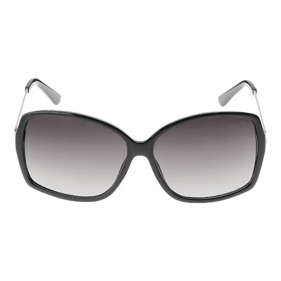 Cole Haan Acetate/Metal Square w/Logo Sunglasses Black Outlet Online