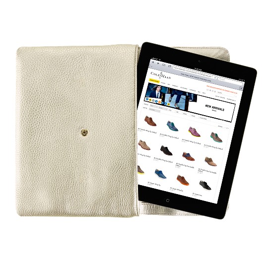 Cole Haan Village Tablet Envelope White Gold Outlet Online