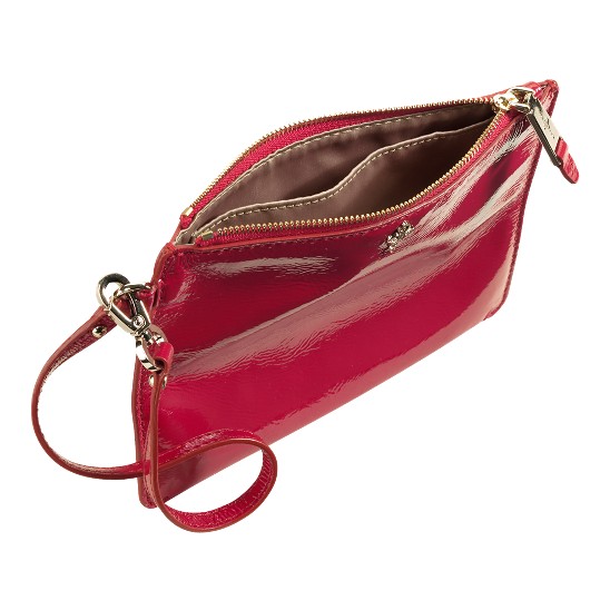 Cole Haan Jitney Medium Zip Pouch Tango Red Patent Outlet Online