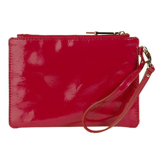 Cole Haan Jitney Medium Zip Pouch Tango Red Patent Outlet Online