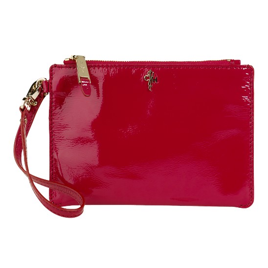 Cole Haan Jitney Medium Zip Pouch Tango Red Patent Outlet Online