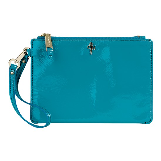 Cole Haan Jitney Medium Zip Pouch Caribbean Patent Outlet Online