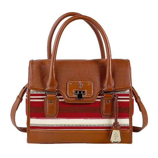 Cole Haan Vintage Valise Canvas Brooke Small Flap Tote Tango Red/Woodbury Outlet Online