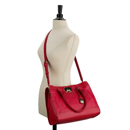 Cole Haan Vintage Valise Kendra E/W Tote Tango Red Outlet Online