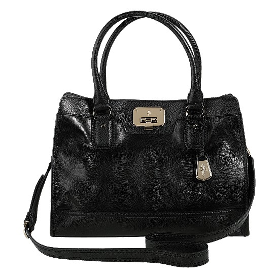 Cole Haan Vintage Valise Kendra E/W Tote Black Leather Outlet Online