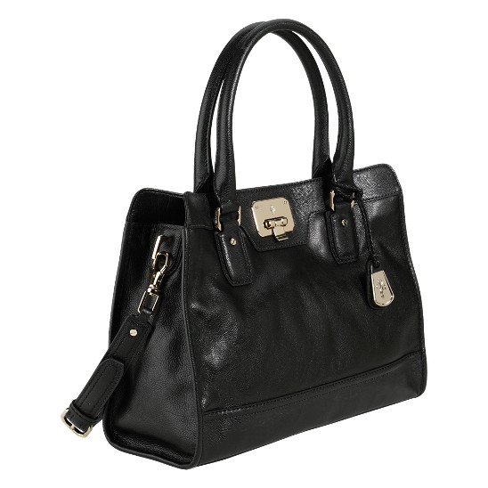 Cole Haan Vintage Valise Kendra E/W Tote Black Leather Outlet Online