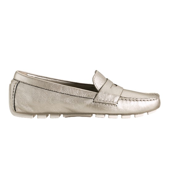 Cole Haan Air Sadie Driver White Gold Metallic Outlet Online