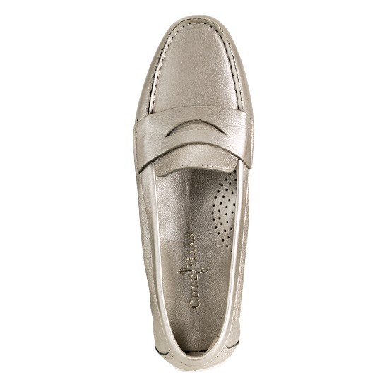 Cole Haan Air Sadie Driver White Gold Metallic Outlet Online