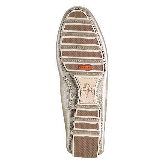 Cole Haan Air Sadie Driver White Gold Metallic Outlet Online