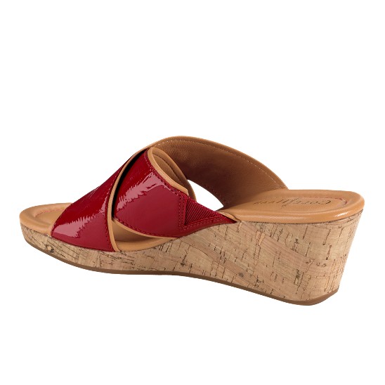 Cole Haan Air Britney Slide Tango Red Patent/Cork Outlet Online