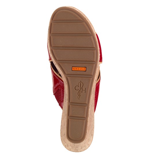Cole Haan Air Britney Slide Tango Red Patent/Cork Outlet Online