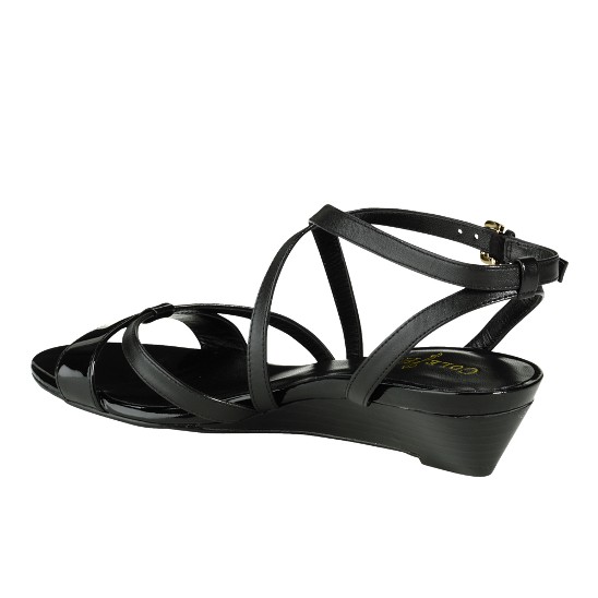 Cole Haan Air Kierin Sandal Black/Black Patent Outlet Online