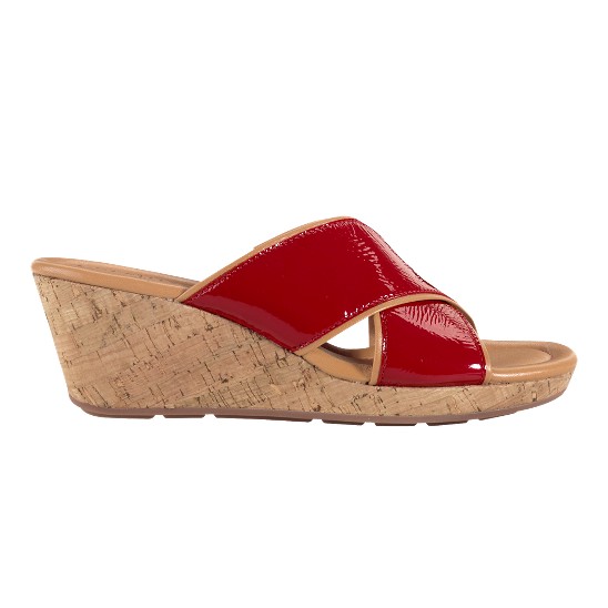 Cole Haan Air Britney Slide Tango Red Patent/Cork Outlet Online