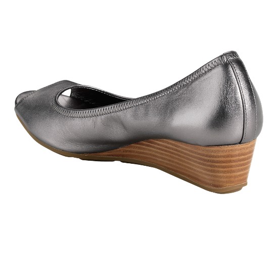 Cole Haan Air Tali Open Toe Wedge 43 Dark Silver Outlet Online