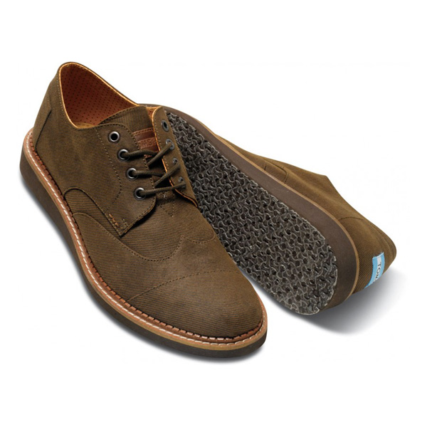 Toms Chocolate Aviator Twill Men Brogues Outlet Online