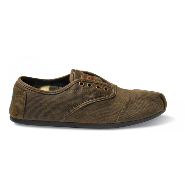 Toms Brown Waxed Twill Men Cordones Outlet Online