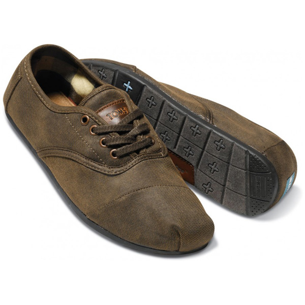Toms Brown Waxed Twill Men Cordones Outlet Online