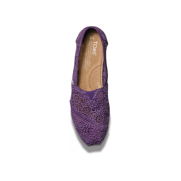 Toms Purple Crochet Women Classics Outlet Online