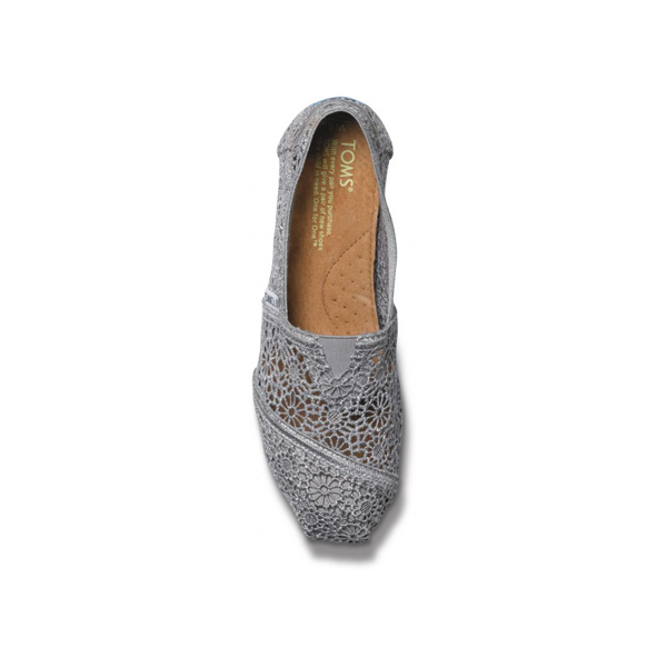 Toms Silver Crochet Women Classics Outlet Online