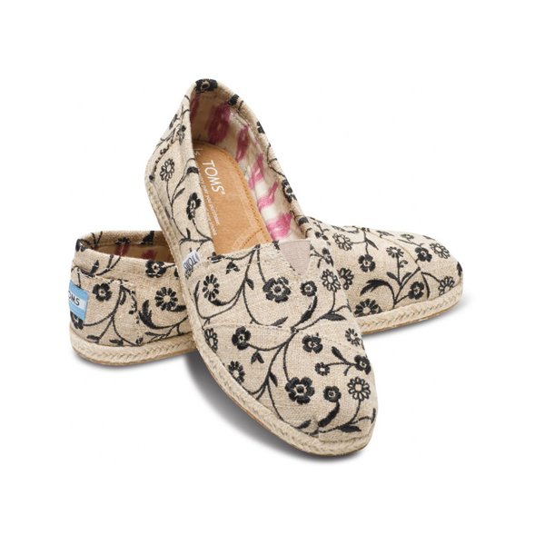 Toms Embroidered Floral Women Classics Outlet Online
