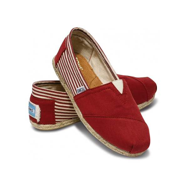 Toms University Red Rope Sole Women Classics Outlet Online