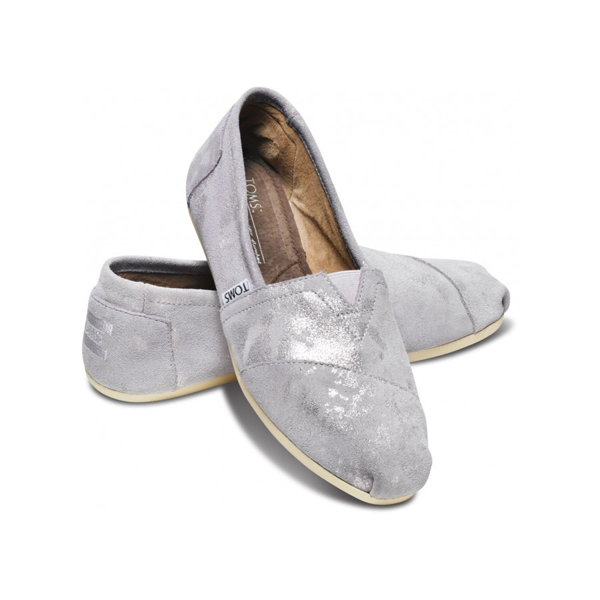 TOMS+ Grey Brushed Metal Women Classics Outlet Online