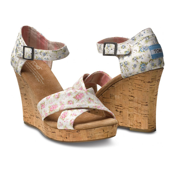 Toms Shabby Chic Women Strappy Wedges Outlet Online