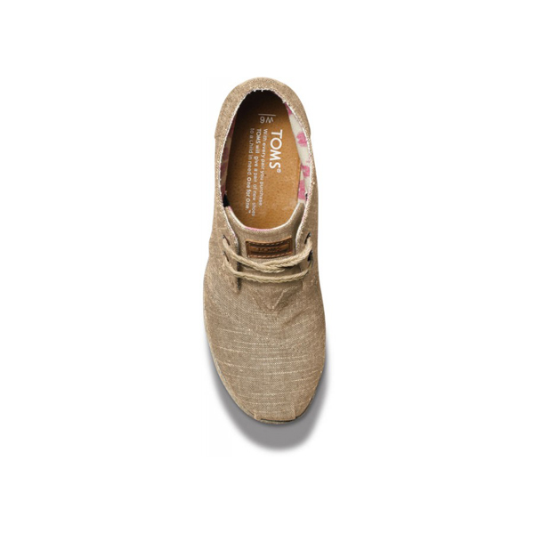 Toms Natural Burlap Women Desert Wedges Outlet Online